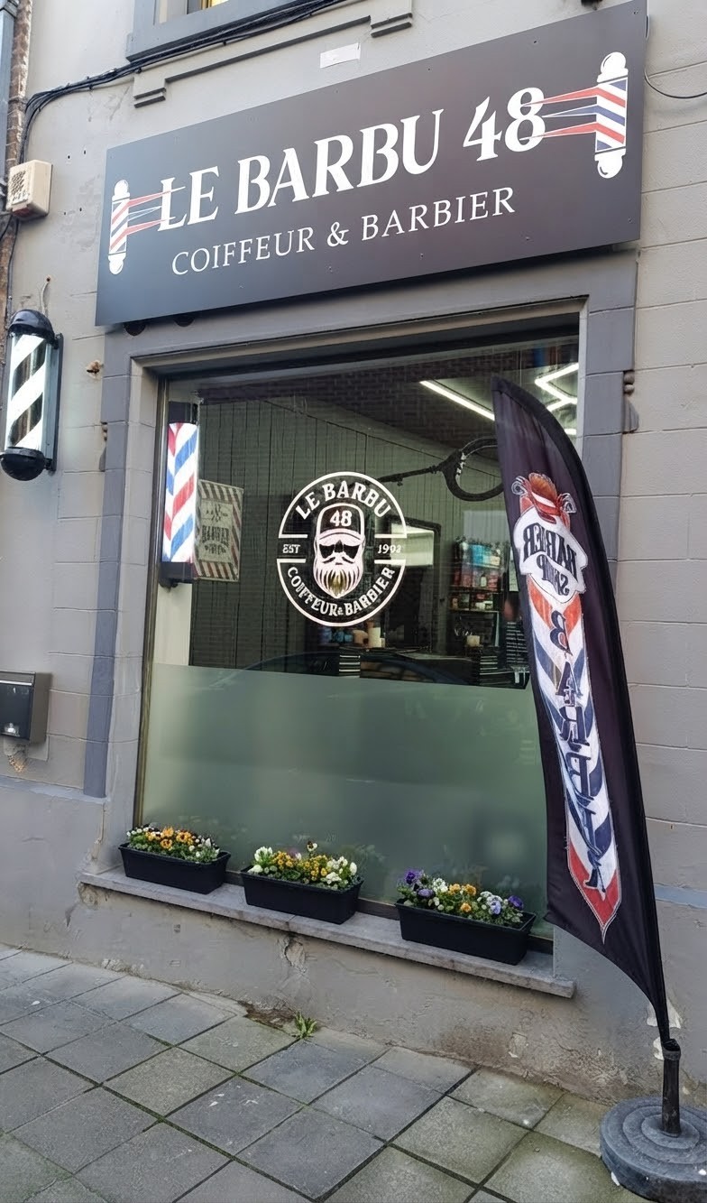 Vitrine Le Barbu 48, rue Constant de Raedt